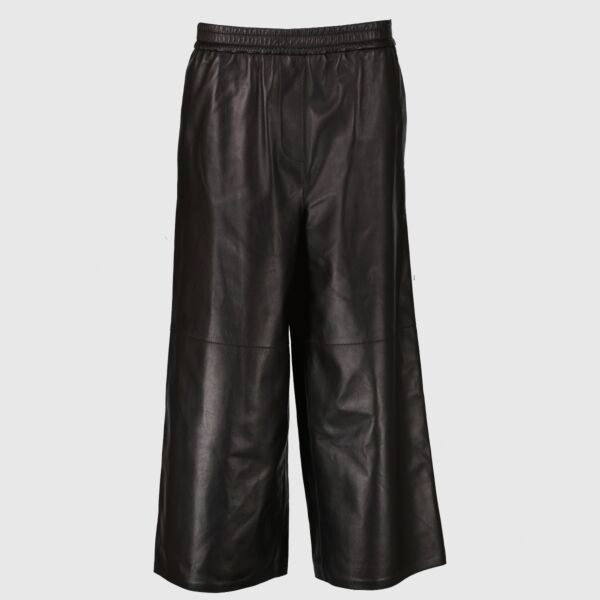 Authentic second-hand Loewe Black High Waist Wide Fit Culotte From Lamb Leather on labellov.com