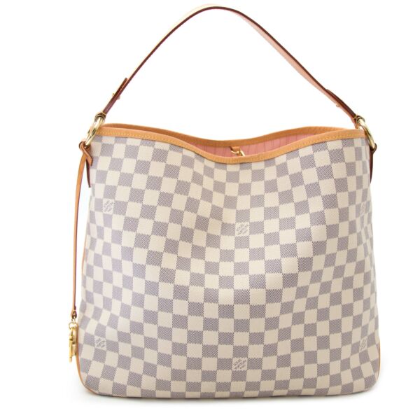 searching for a luxury Louis Vuitton Delightful MM Damier Azur 