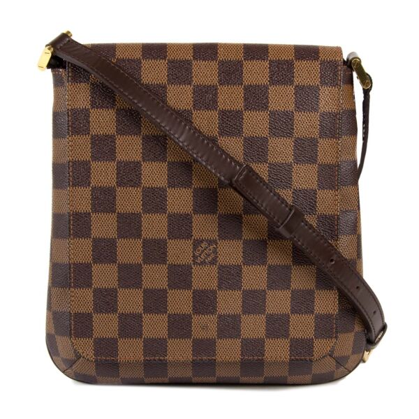 shop safe and secure online at labellov.com Louis Vuitton Damier Ebene Musette Salsa Shoulder Bag