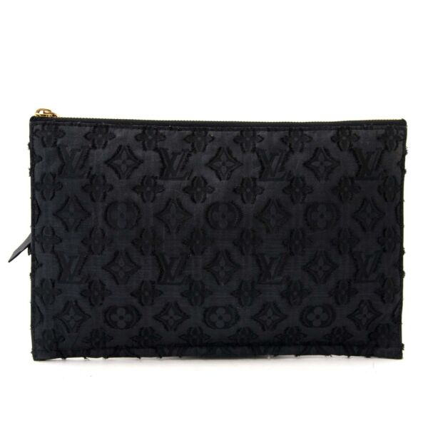 Louis Vuitton Limited Edition Monogram Fabric Clutch Pochette 