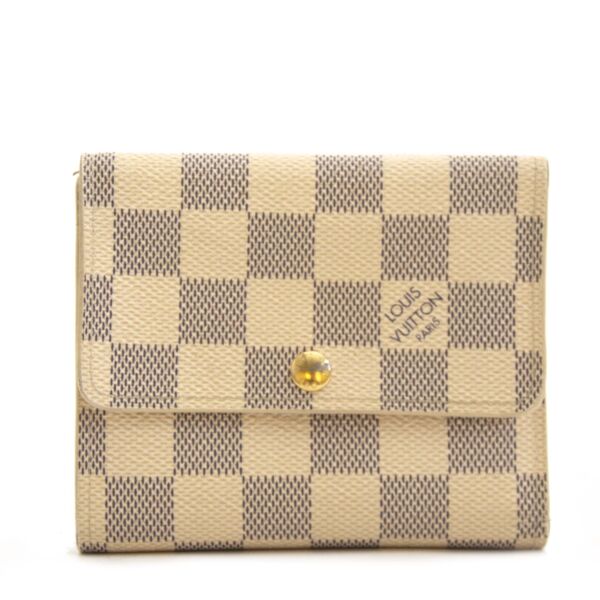 Preloved Louis Vuitton Damier Azur Elise Wallet available at Labellov