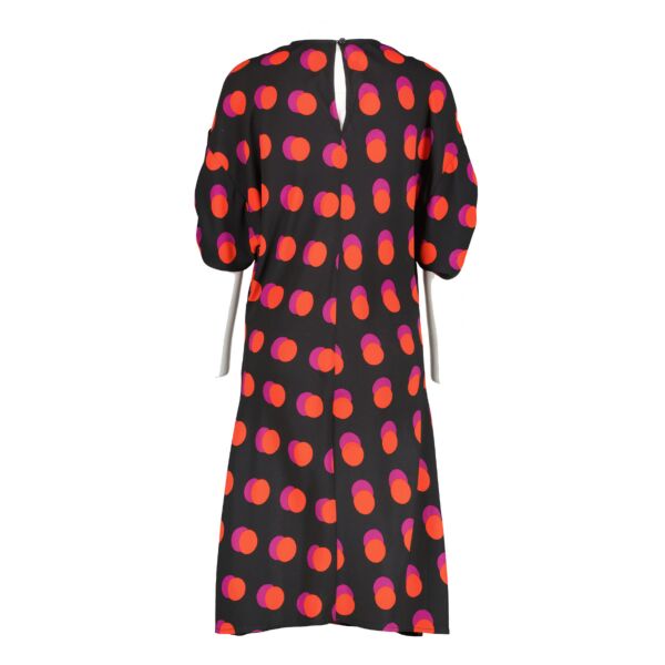 Louis Vuitton 2015 Polka Dot Black Silk Dress - Size 38