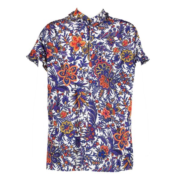 Louis Vuitton 2017 Multicolour Floral Silk Shirt - Size 40
