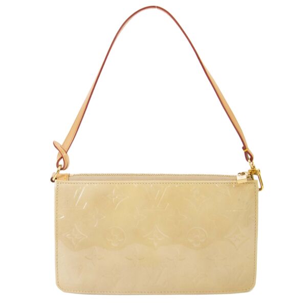 Buy and sell your authentic Louis Vuitton Beige Monogram Vernis Lexington Pochette Bag