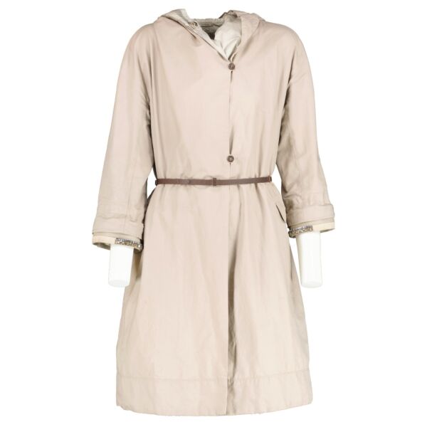 'S Max Mara Beige Reversible Coat - Size FR42