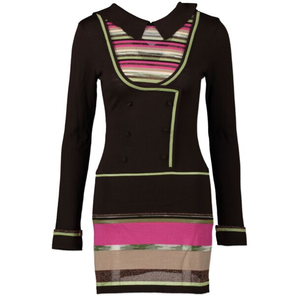 Buy this authentic second-hand vintage Missoni Knitted Striped Dress at online webshop LabelLOV. S