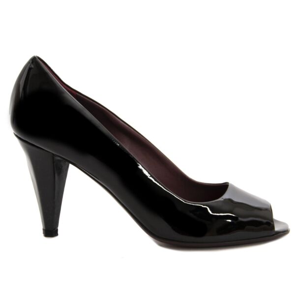 Miu Miu Black Peep Toe Heels - size 37
