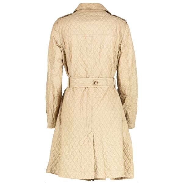 Moncler Beige Quilted Aglae Trench Coat