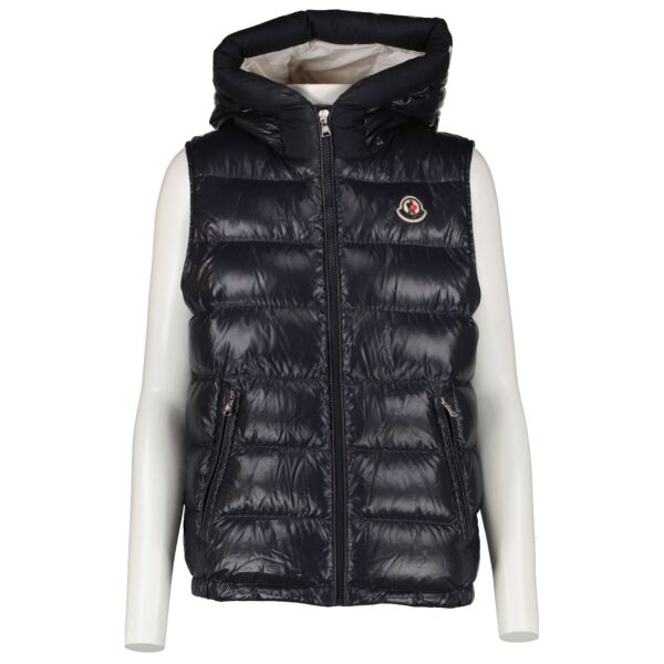 Shop 100% authentic secondhand Moncler Blue Sleeveless Jacket - 14 years old on Labellov.com