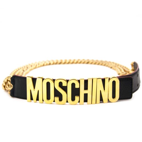 Moschino Gold Toned Chain Belt shop safe and secure on labellov.com