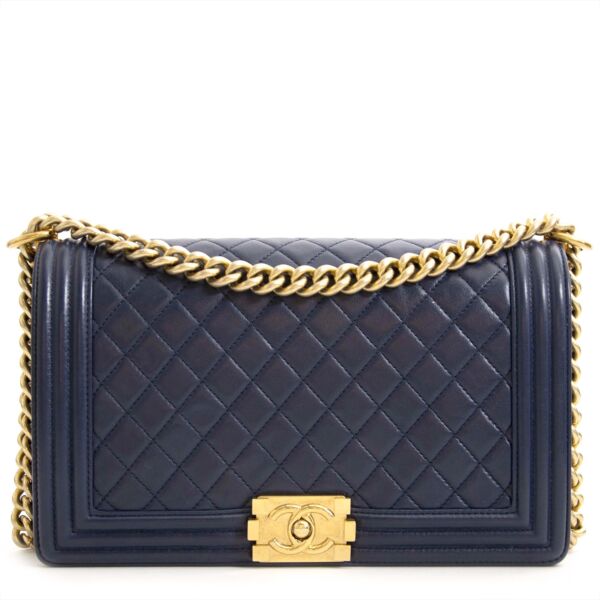 Chanel Blue New Medium Boy Bag