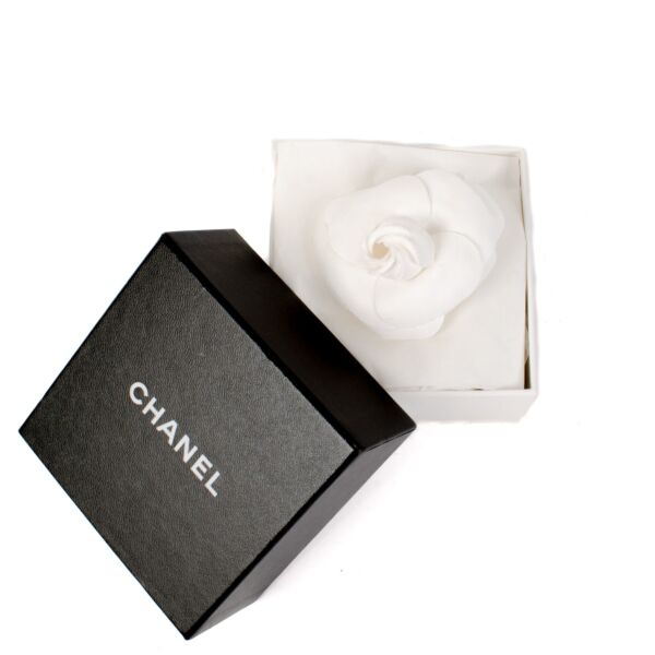 Chanel White Camellia Brooch