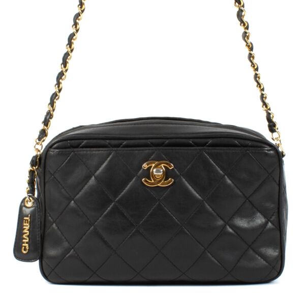 Shop 100% authentic Chanel Black Lambskin Vintage Camera Crossbody Bag at Labellov.com. 