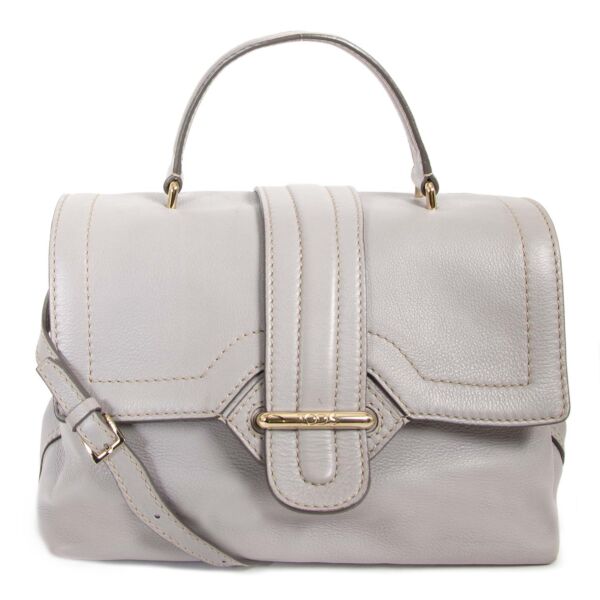 tods grey leather bag now for sale at labellov vintage fashion webshop belgium