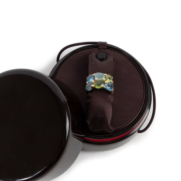 Pomellato 18k Yellow Gold Multi-Gemstone Saffi Ring - Size 55