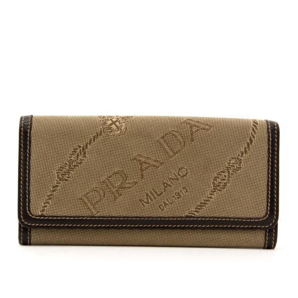 Acheter secure en ligne portefeuille Prada Canvas Wallet pour le meilleur prix