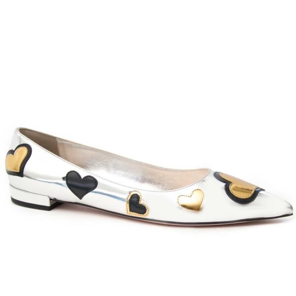 shop safe online your secondhand Prada Silver Point Toe Slip Ons - eu 39,5
