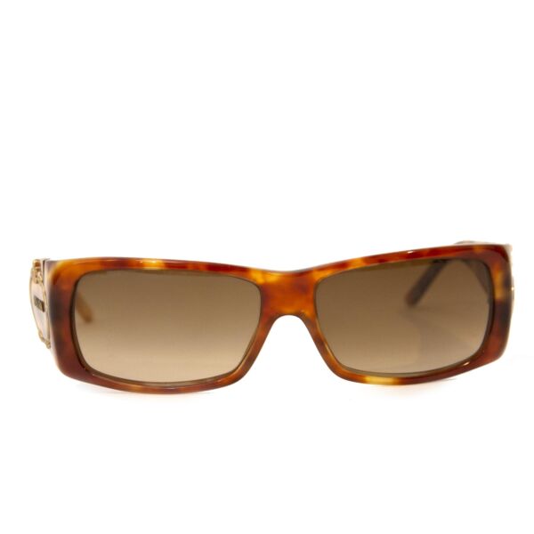 Prada Brown Rectangle Sunglasses for the best price at Labellov