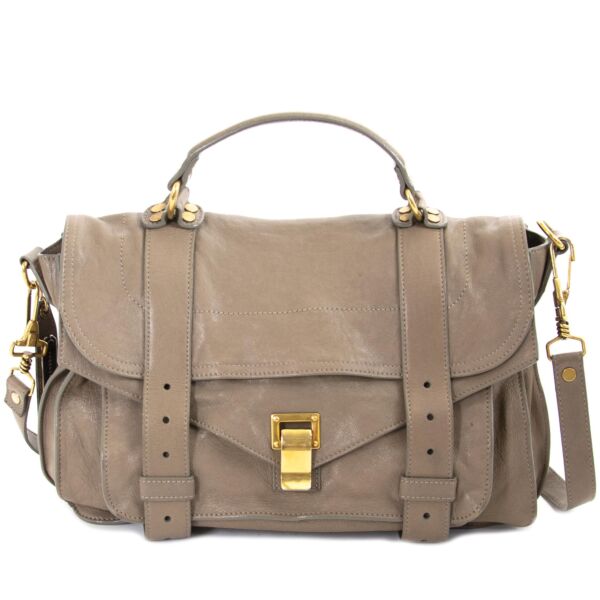 Proenza Schouler Taupe PS1 Medium Bag for sale online at Labellov