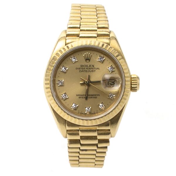 Rolex Women's Yellow Gold Presidential Diamond Watch like new best price 100% authentic 