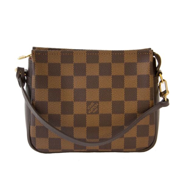 Louis Vuitton Damier Square Trousse Pochette Shoulder Bag now for sale at labellov vintage fashion webshop belgium