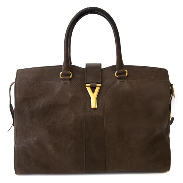 Saint Laurent Brown Cabas Y Tote for the best price at Labellov secondhand luxury