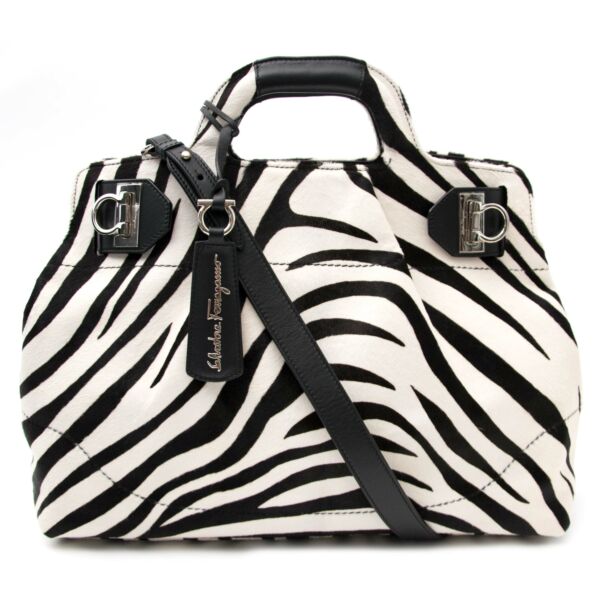 Salvatore Ferragamo "W" Bag Zebra Pony Hair for sale online