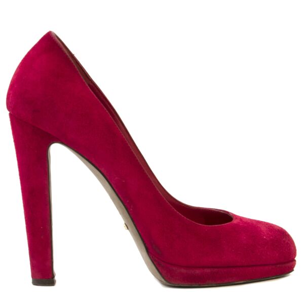 Sergio Rossi Red Suede Heels - Size 39