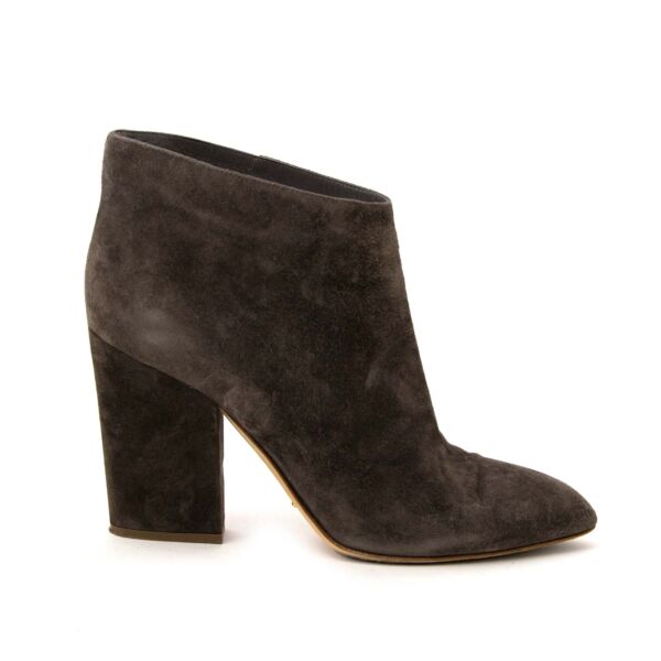 Sergio Rossi Grey Suede Ankle Boots - size 38.5
