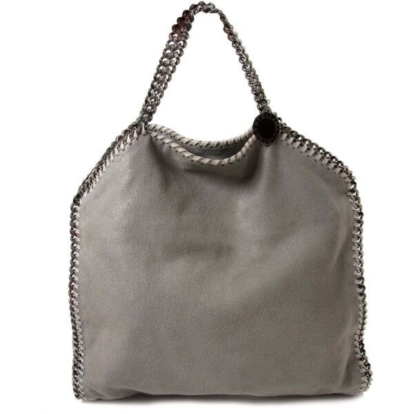 stella mccartney grey falabella fold over tote now for sale at labellov vintage fashion webshop belgium