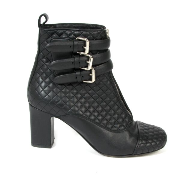Tabitha Simmons Black Quilted Belted Boots - Size 37