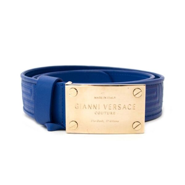 Buy an authentic secondhand Gianni Versace blue Belt at the right price at LabelLOV vintage webshop. Safe and secure online shopping.