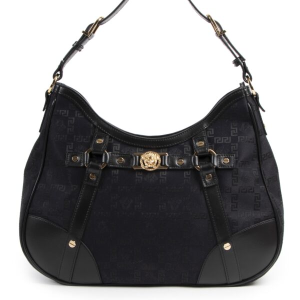 Versace Black Fabric Medusa Shoulder Bag for the best price at Labellov