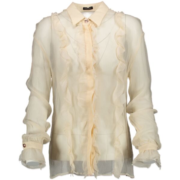 Versace White See Through Blouse - Size IT42 