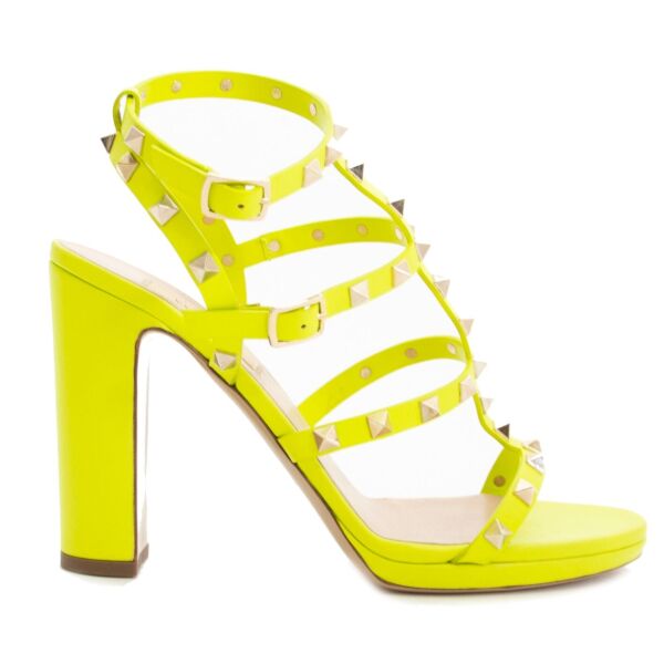 Valentino Neon Studded Pumps.