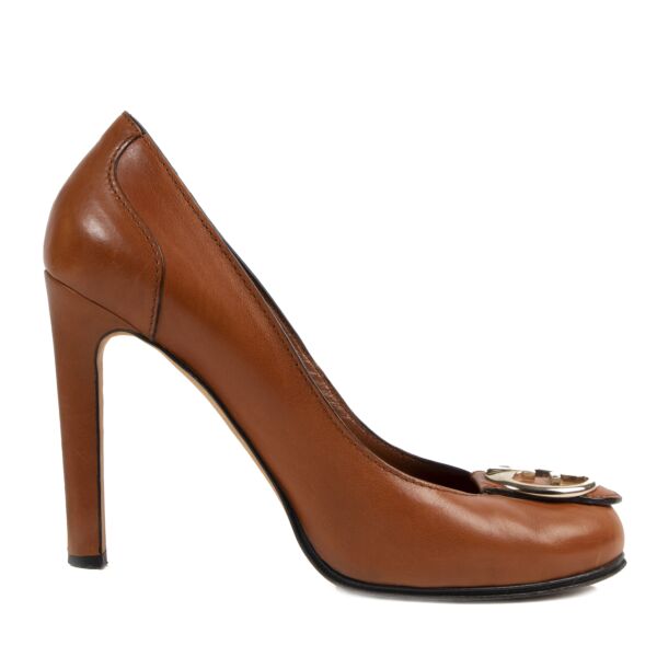 Gucci Cognac GG Logo Heels aan de beste prijs bij Labellov