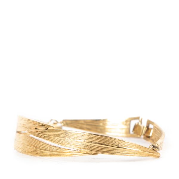 Wouters & Hendrix Gold Bamboo Leaf Bracelet 