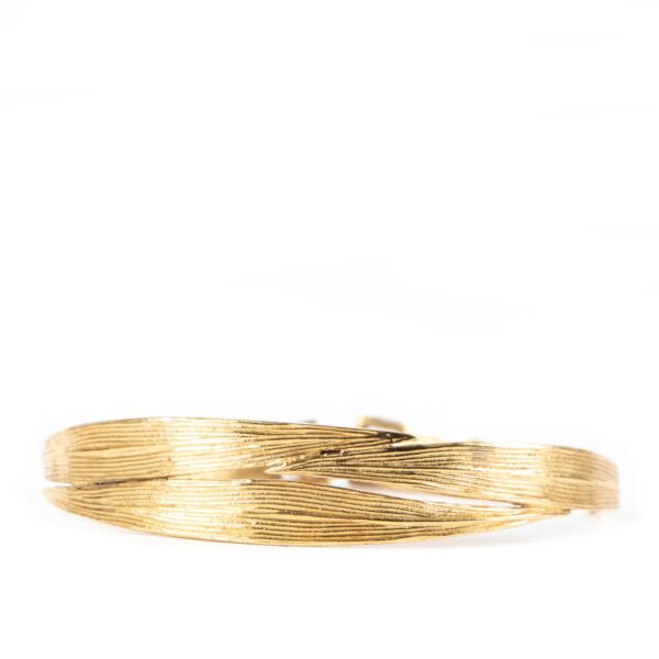 We buy and sell your authentic designer Wouters & Hendrix Gold Bamboo Leaf Bracelet 