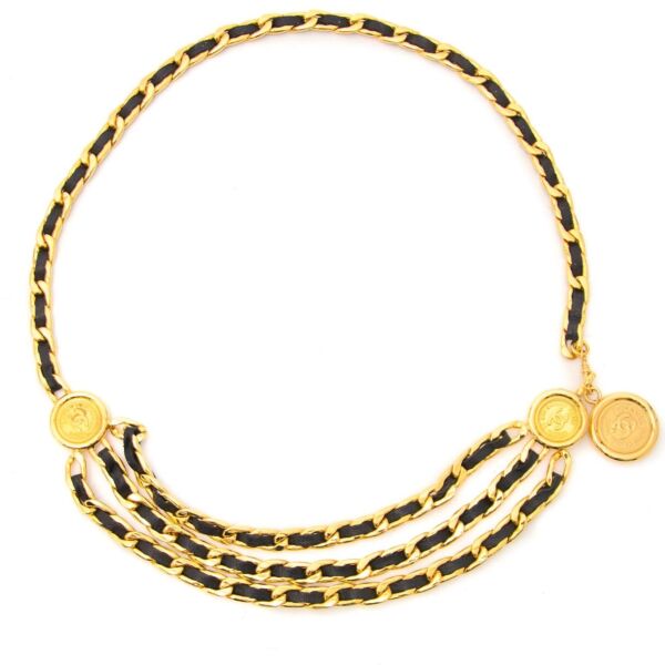 chanel golden chain belt