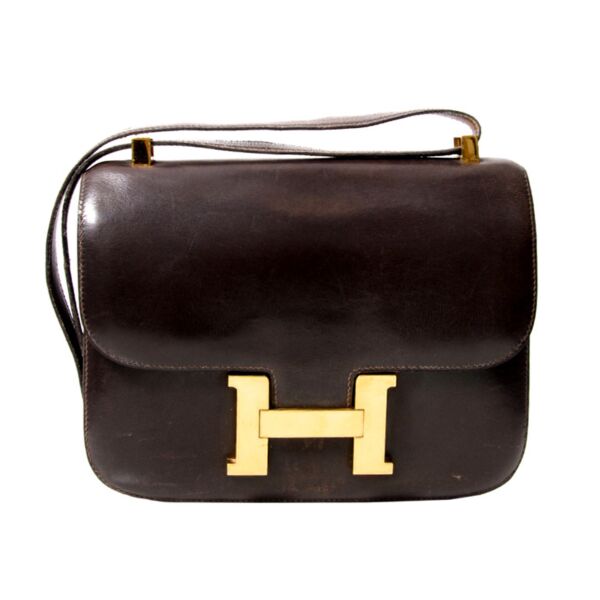 koop veilig bij LabelLOV tweedehands hermes handtas constance bruin