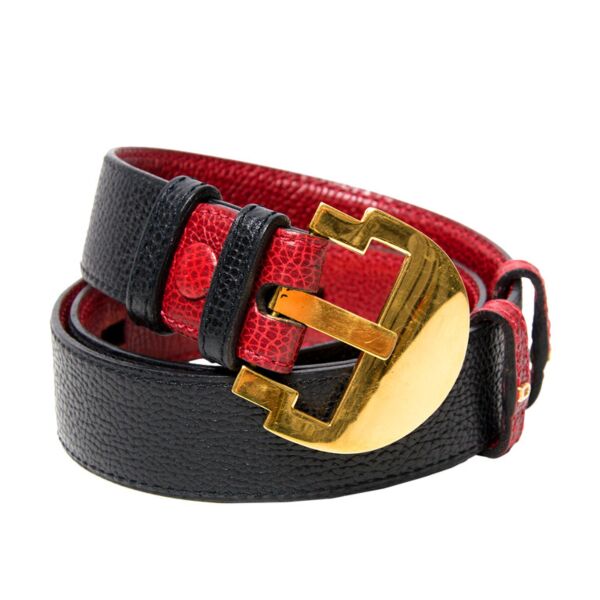 twwedehands Delvaux ceinture riem bij Labellov webshop Antwerpen Belgie