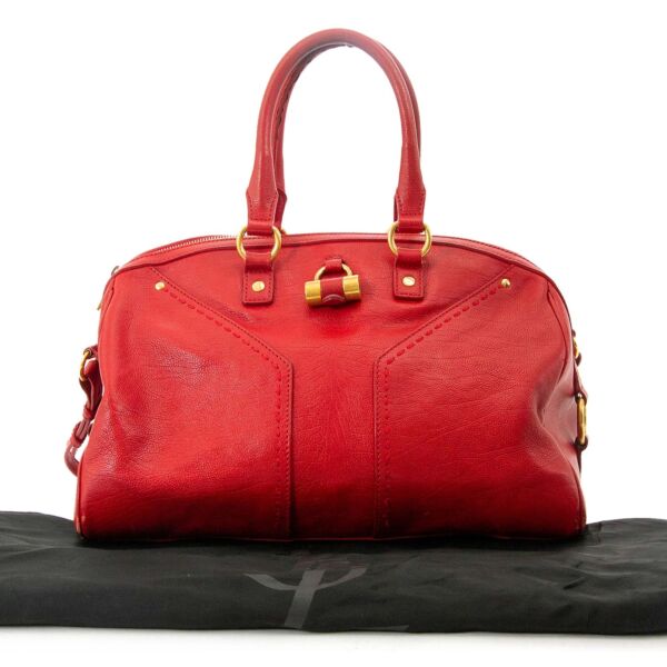 Yves Saint Laurent Red Muse Bowler Bag