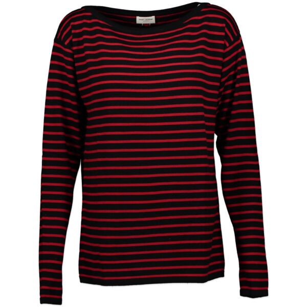 YSL wool striped top authentic secondhand at labellov vintage webshop. 