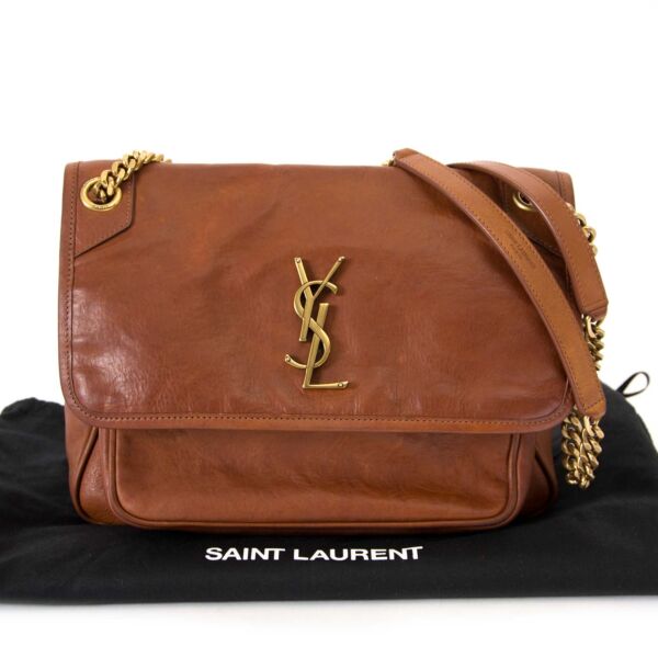 Yves Saint Laurent Medium Niki Brown Leather Bag for the best price at Labellov