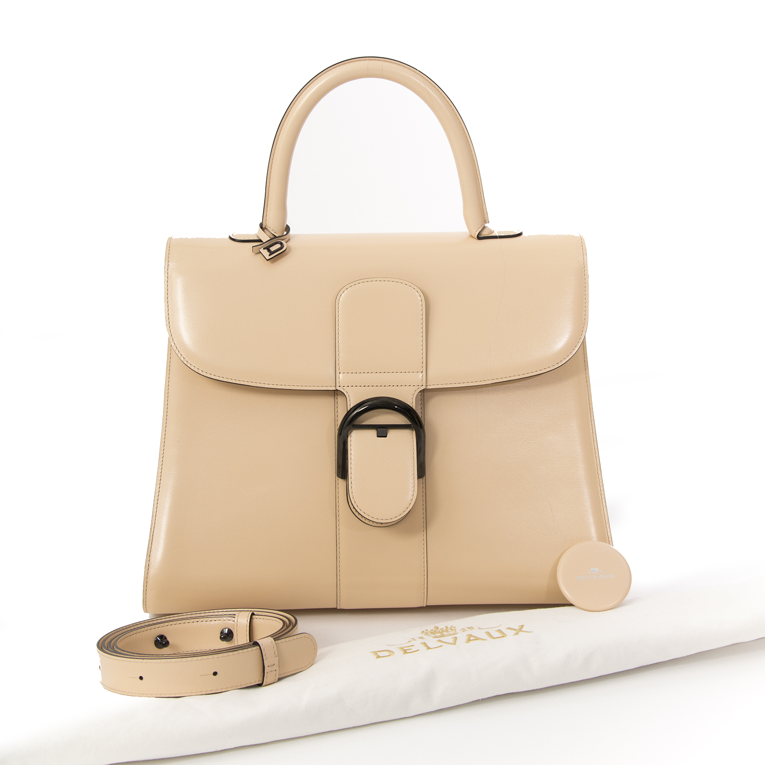 Delvaux Brillant GM Box Calf Poudre