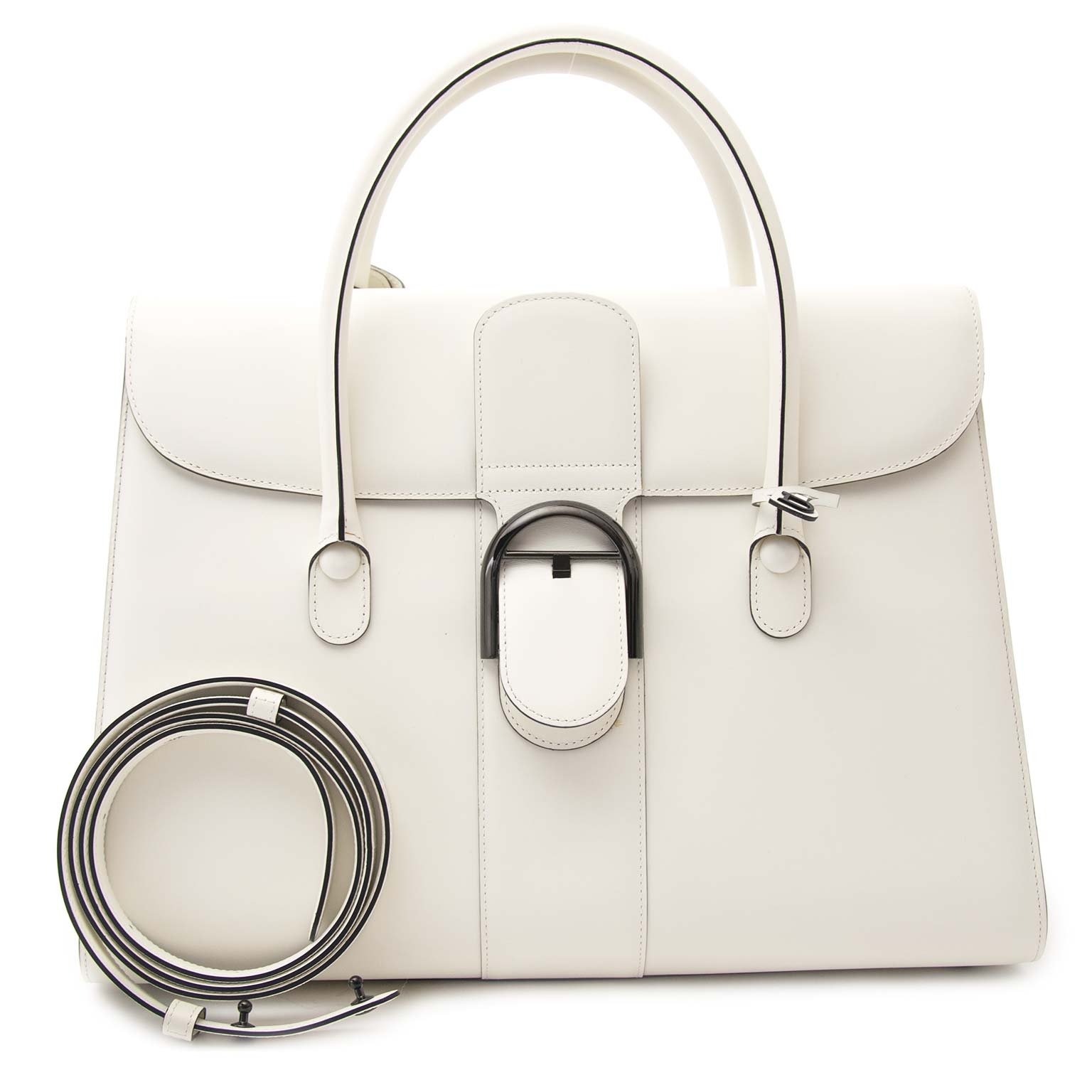 Delvaux White Brillant Double Poignée Bag ○ Labellov ○ Buy and