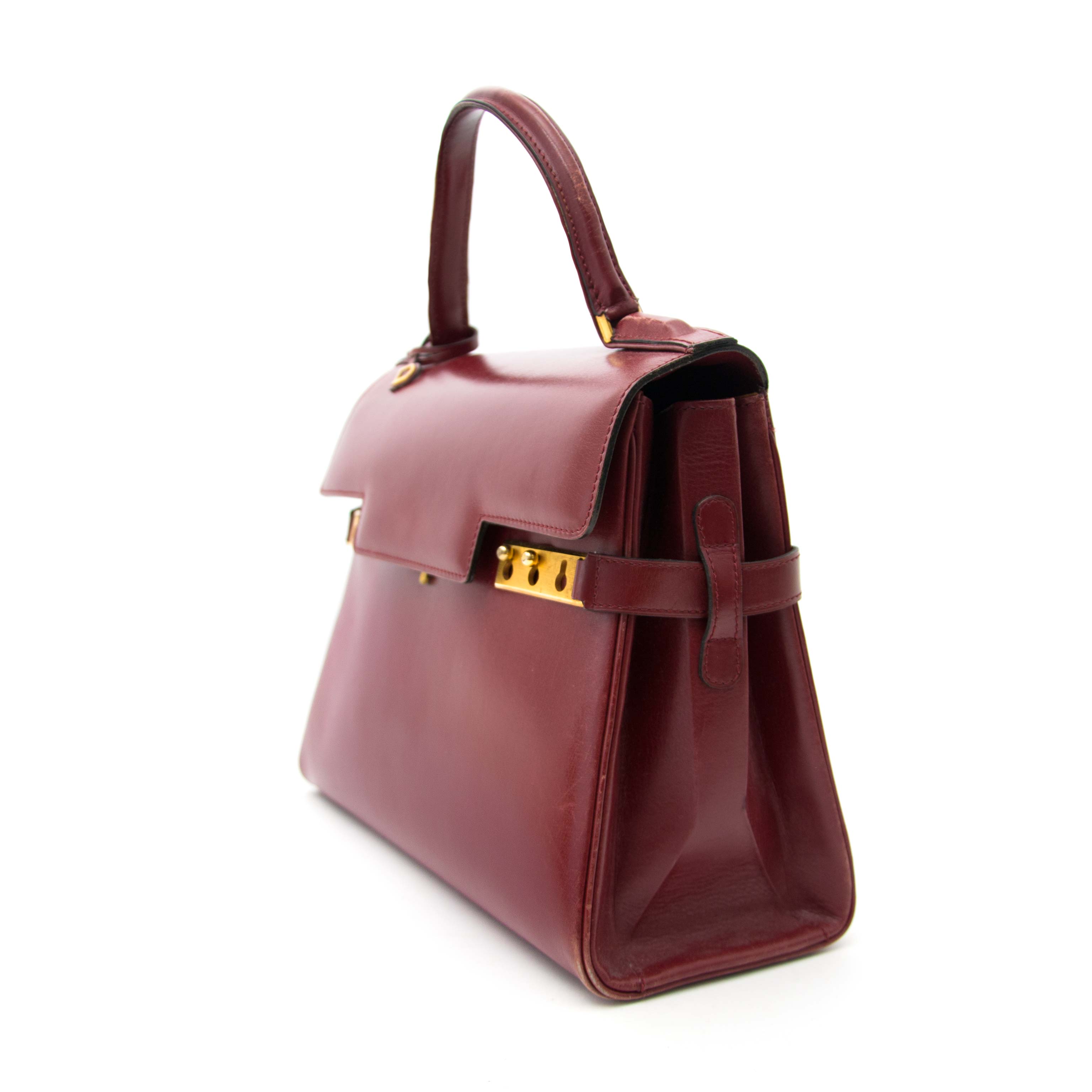 Delvaux Tempete Top Handle Bag Patent Micro at 1stDibs