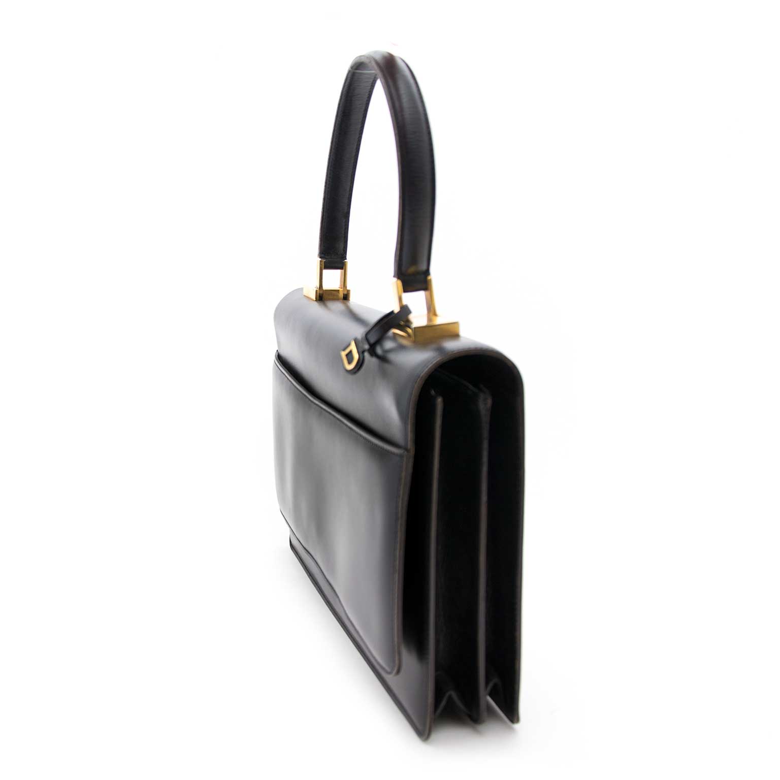 Delvaux Tempête MM Vintage Black Box Calf ○ Labellov ○ Buy and