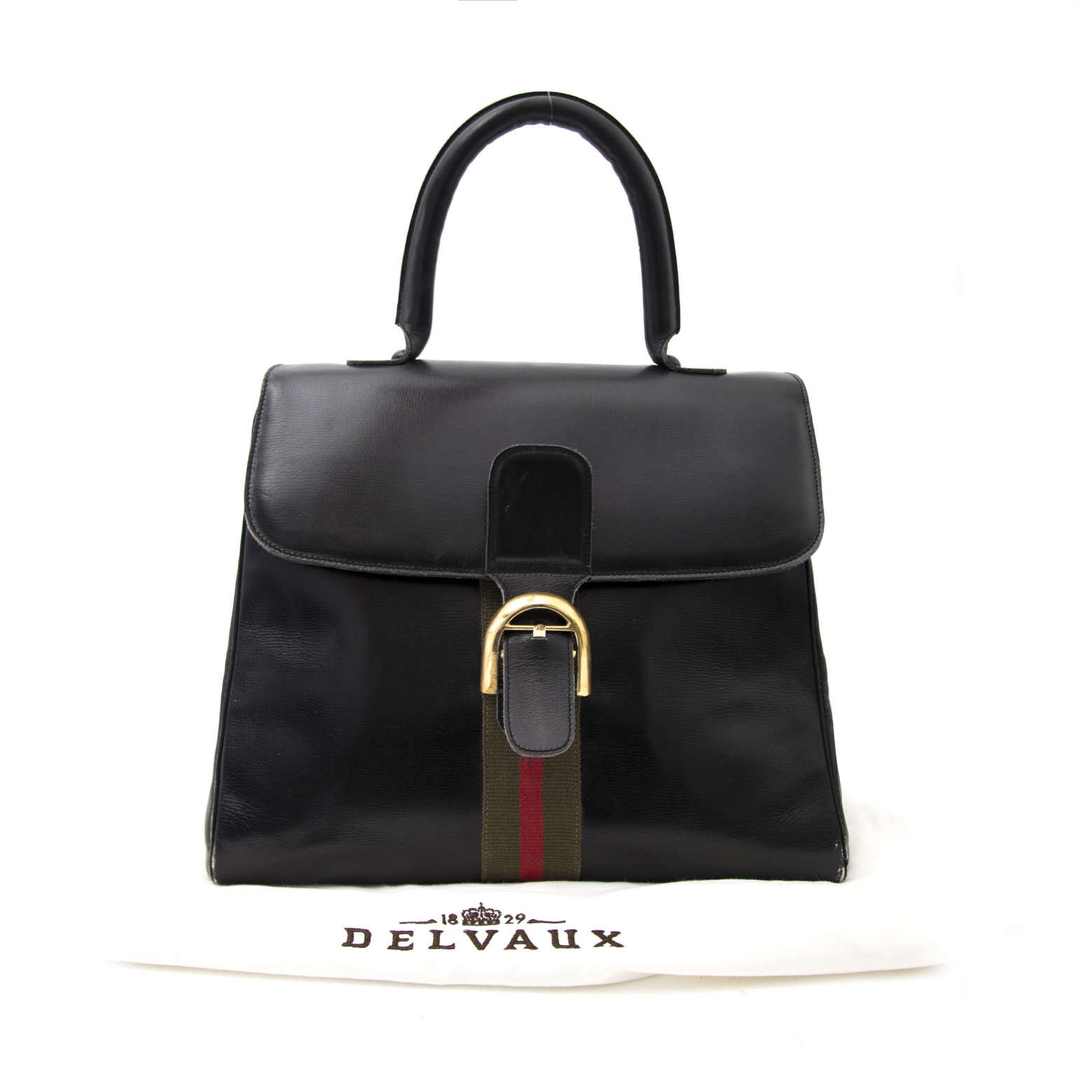 ヴィンテージ☆Delvaux☆ブリアンGM バッグ delvaux_brillant_gm_black_stri