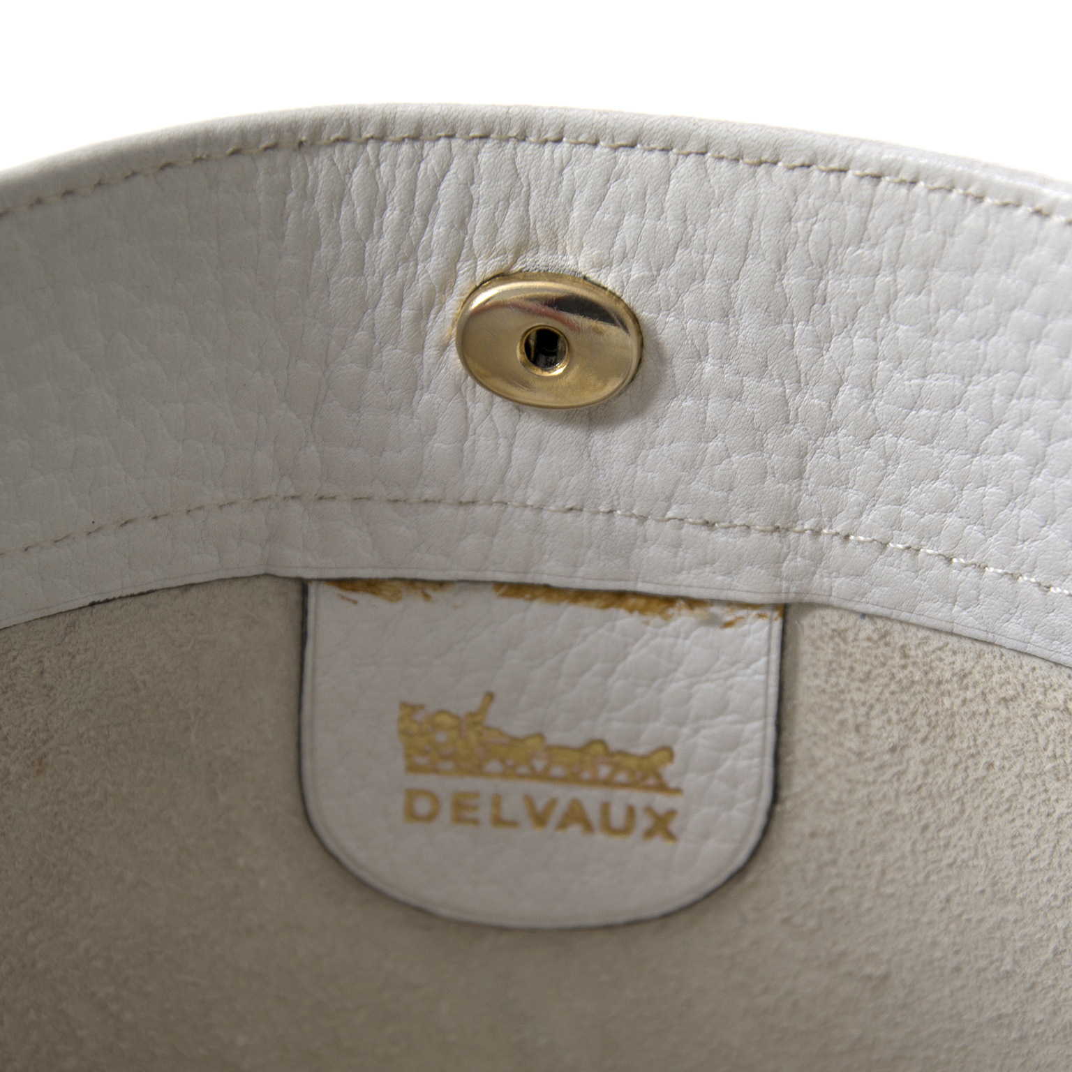 Delvaux Pin Daily Surpiqué Ivory ○ Labellov ○ Buy and Sell